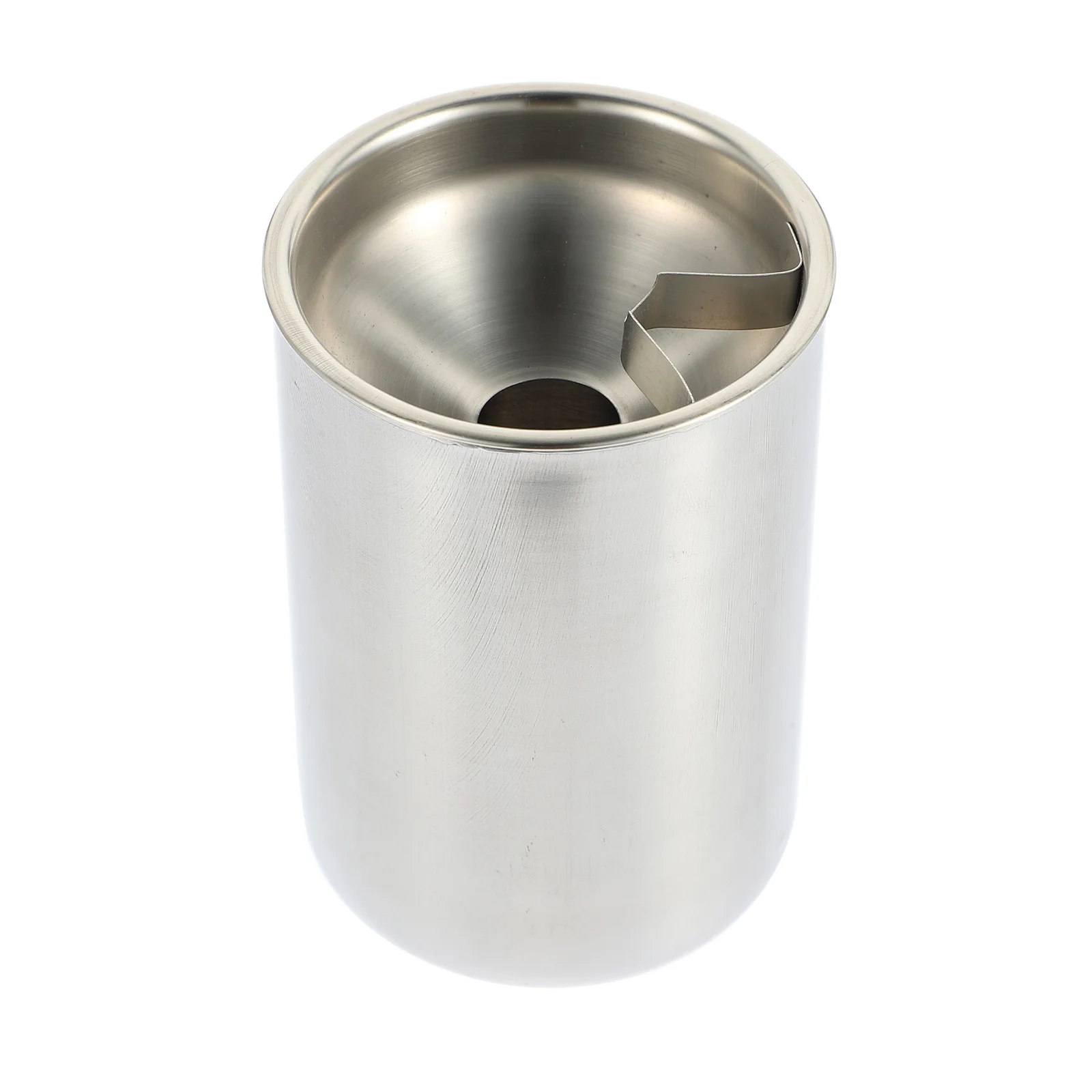 

Stainless Steel Anti-Wind Ashtray Compact Metal Cylinder Table Ashtray For Home Office Living Room Desktop Decor Use