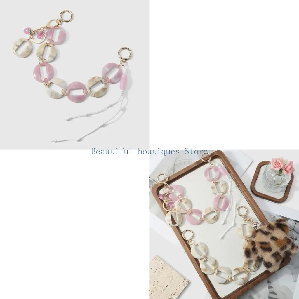 U4LF Artistic Gradient Acrylic Holder Pendant With Edgy Leopard And Star