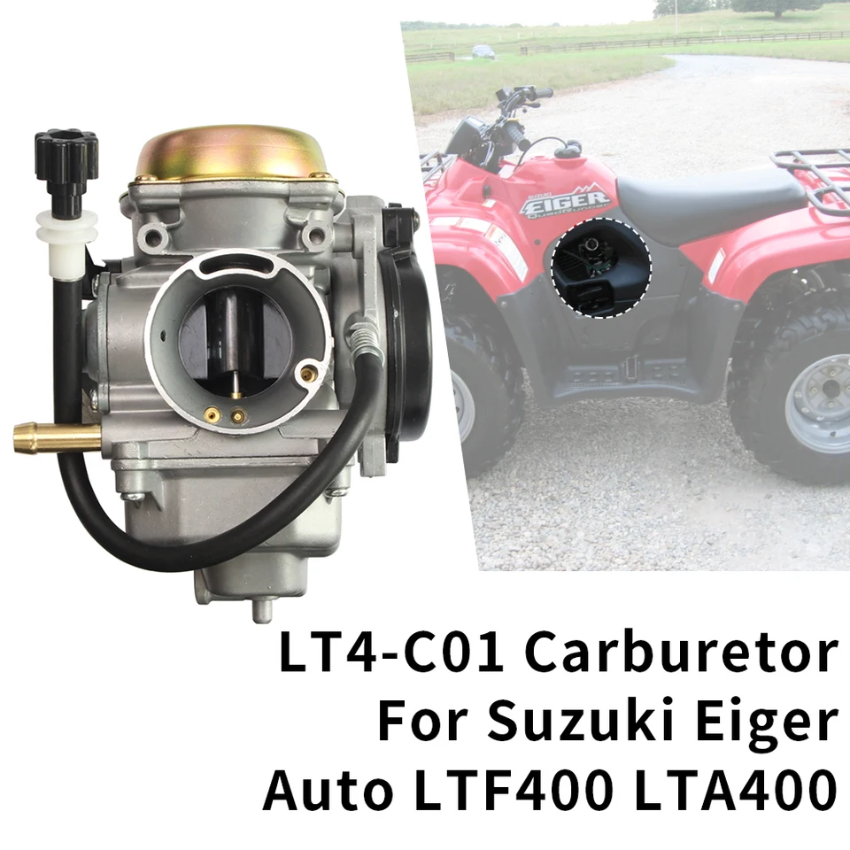 thumbnail image 2 of Carburetor Replacement For Suzuki Eiger 400 2002-2007 With Air Filter & Spark Plug 2 of 3