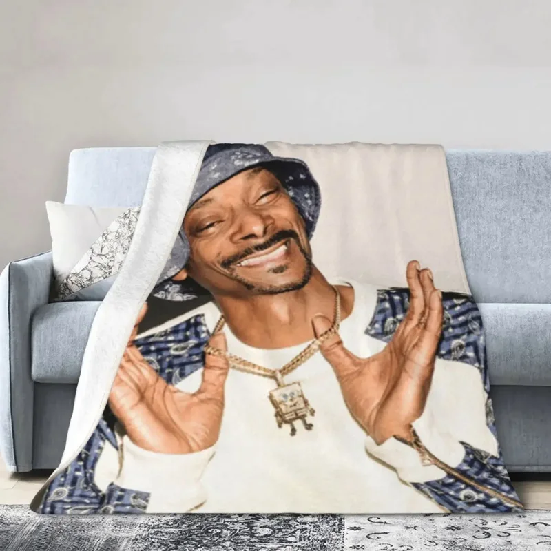 

Мягкое теплое фланелевое одеяло Snoop Dogg, плюшевое покрывало для кровати, гостиной, пикника, путешествий, домашнего дивана