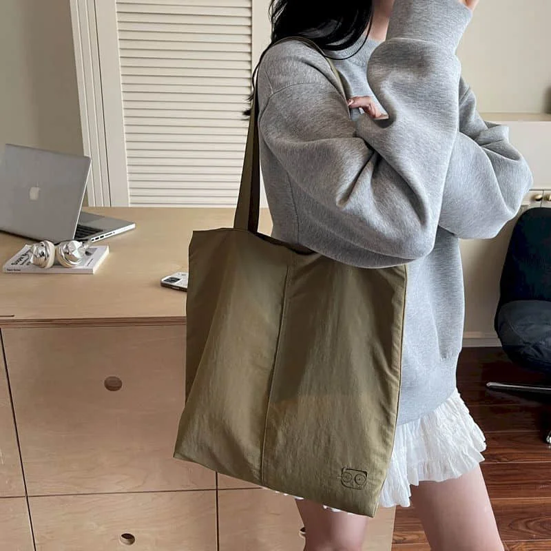 

Nylon Tote Bag Reusable Waterrproof Shoulder Bags Casual Cartoon Design High-capacity Japanese Style Durable Handbag for Women