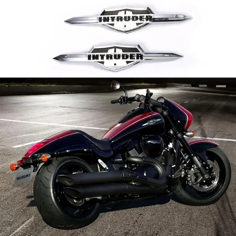 Motorcycle Chrome 3D Fuel Gas Tank Emblem Badge Decoration Decals Stickers For Suzuki Intruder VL 400 800 1500 LC1500 Volusia