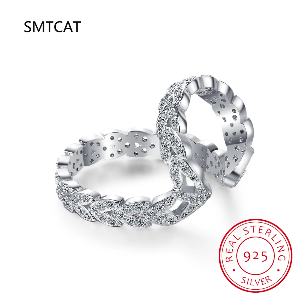 Luxurious Branch Leaf Earring for Women Moissanite Diamond Wheat Ear Cuff Clip Earrring 925 Sterling Silver Korean Jewelry