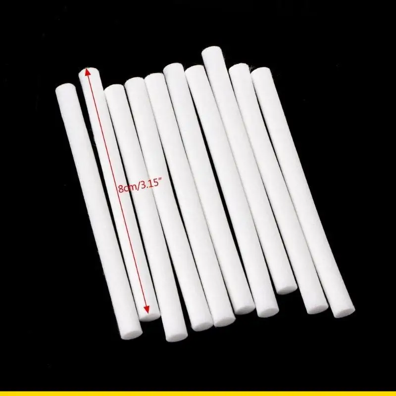 SZCH 10Pcs Universal Aroma Diffusers Humidifiers Filters Cotton Swab 10x80mm