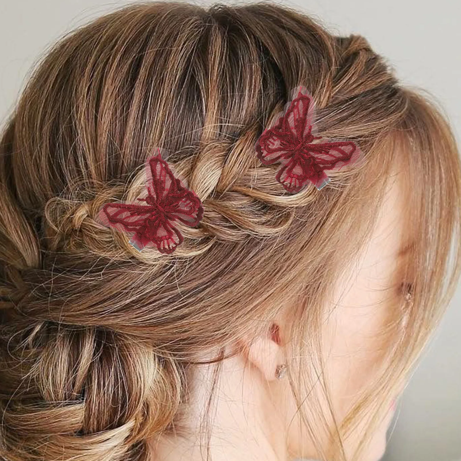 

16 Pcs Fabric Accessories for Girls Women Bride Wedding Clips For Thin Hair Prom Daily Life Small Hair Clips Gifts