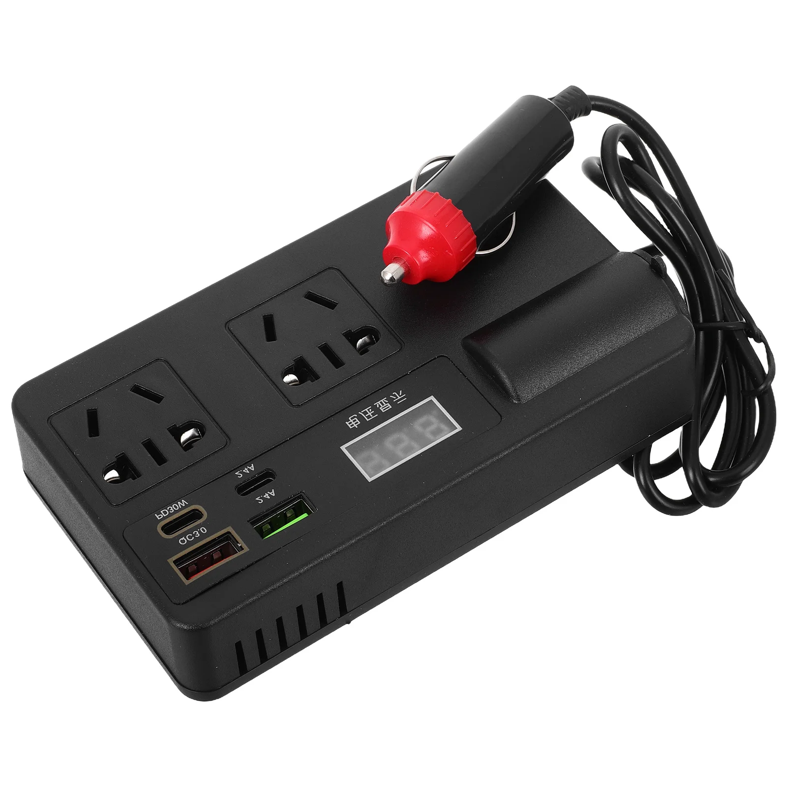 車用パワーインバーター 120W 12V24V から 220V 多機能 USB ポートとソケット付き 車載用ノートパソコン・携帯電話用電源コンバーター