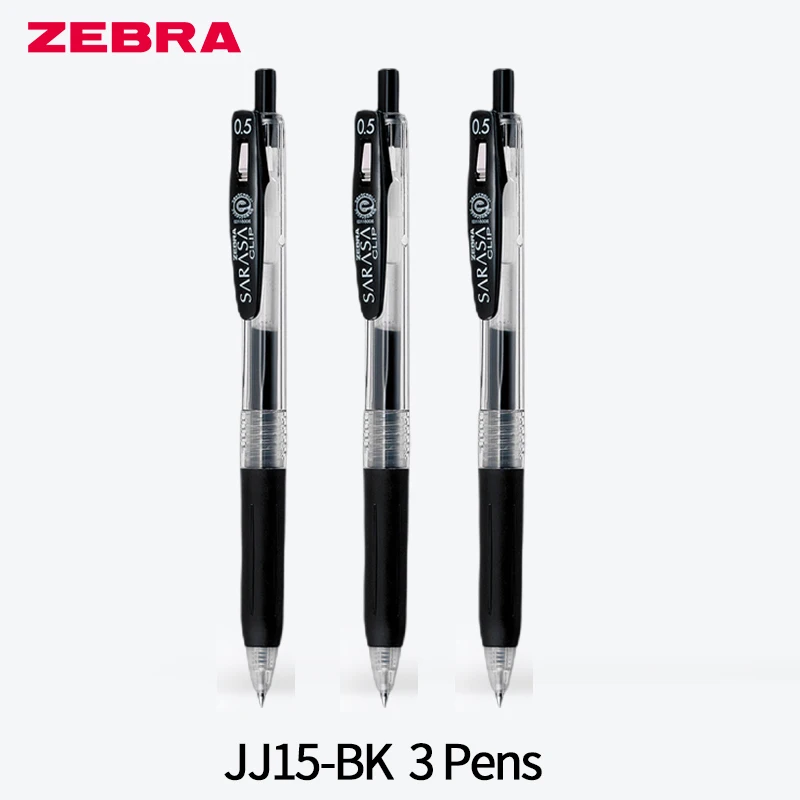 Zebra Sarasa Clip 0.5mm Black Retractable Gel Pens Ballpoint for Writing Refills Office Accessories School Supplies Stationery