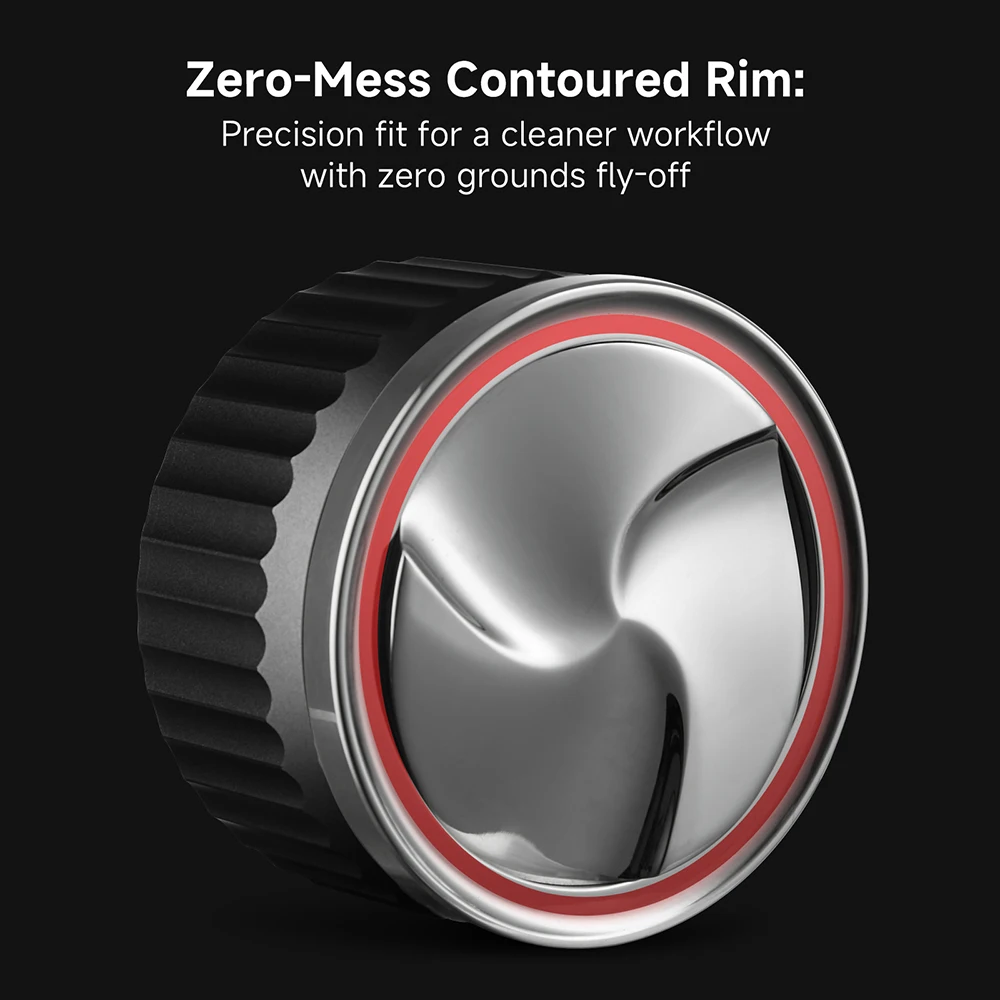 zeroHero Coffee Distributor 58mm Espresso Tool Self-Weight 3-Blade Cyclone Base Stainless Steel No Debris Barista Accessories view 4