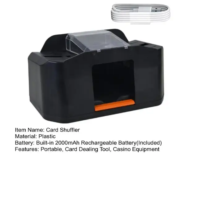 自動カード シャッフルディーラーマシン 360°回転バッテリー内蔵