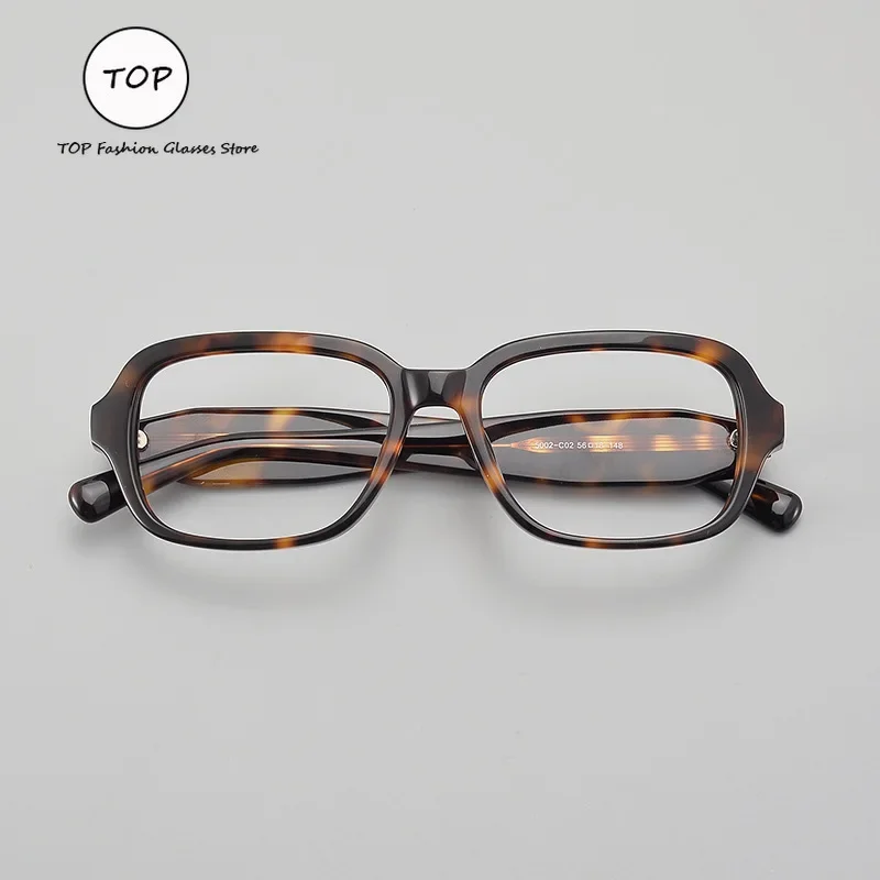 Retro Black Frame Men Glasses Can Be Matched with Myopic Anti-blue Light Big Frame Plain Makeup Women Plate Glasses Square Face