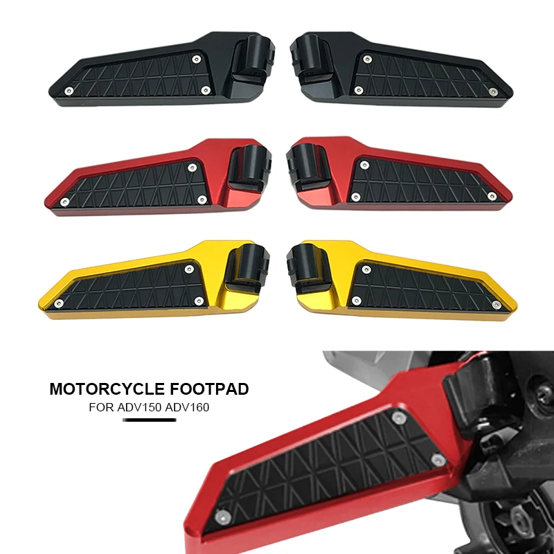 

For Honda ADV160 ADV150 ADV 150 160 2019-2023 2021 2022 Motorcycle Rear Passenger Footpad Foot Steps Foldable Pedals Rests Pegs