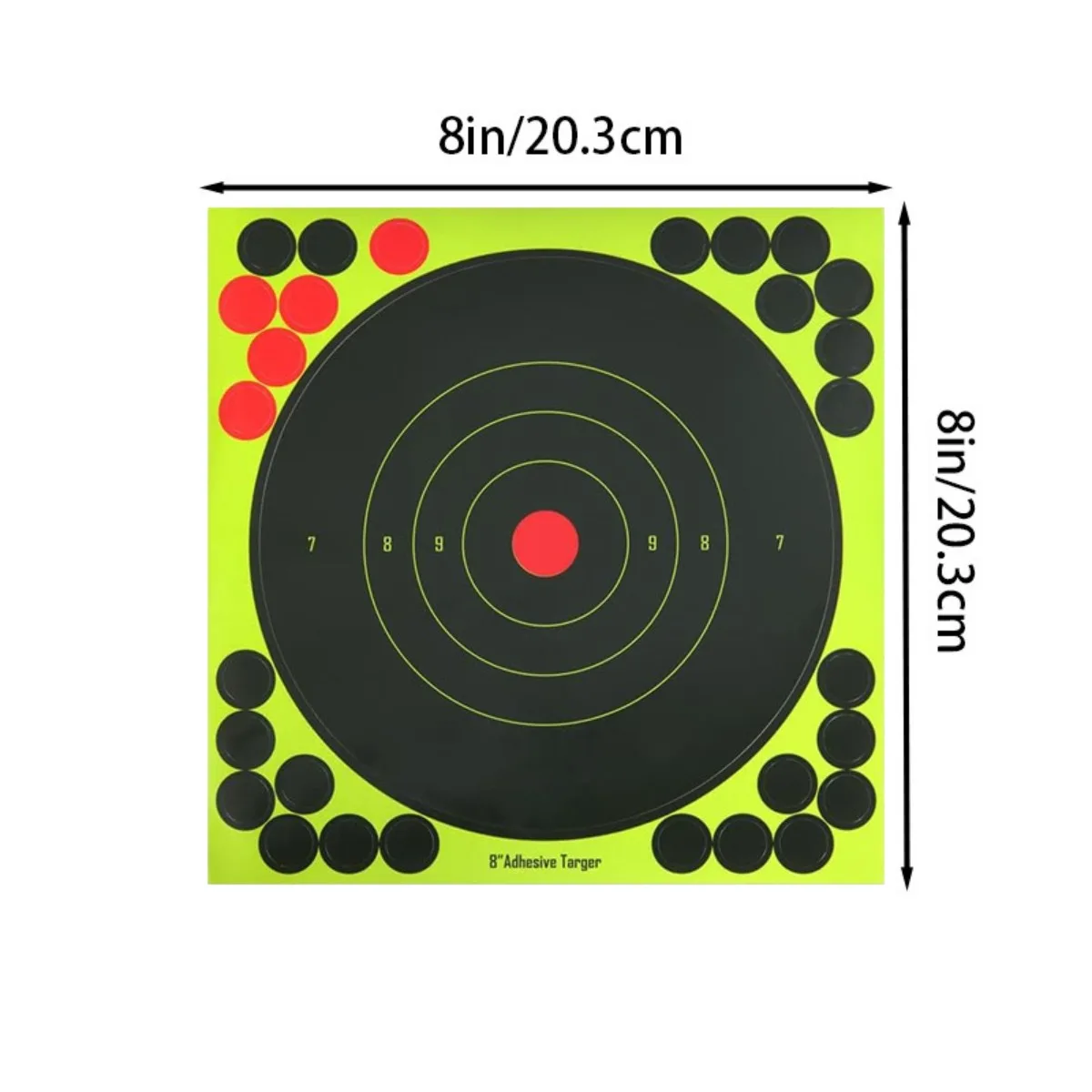 10/20/50 Stück Schießzielaufkleber, 8 Zoll Selbstklebende Splatter-Papiere für Präzisions-Darttraining, Schießübungen, Jagd – Detail 2