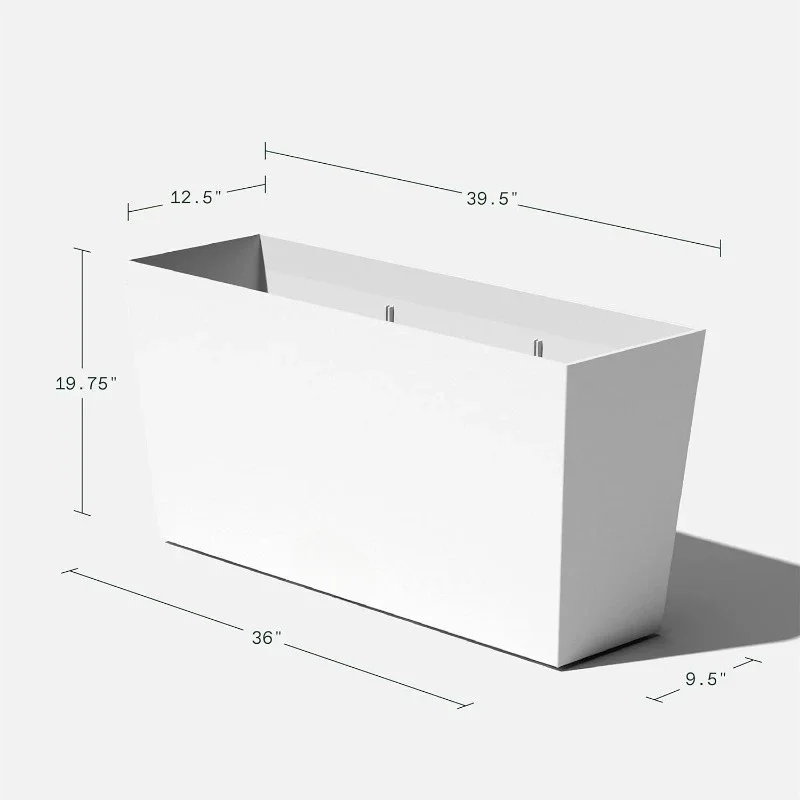 ترويج المنتج الجديد لزراعة حوض طويل (أبيض، 39 بوصة - عبوتان مع صواني صحن)