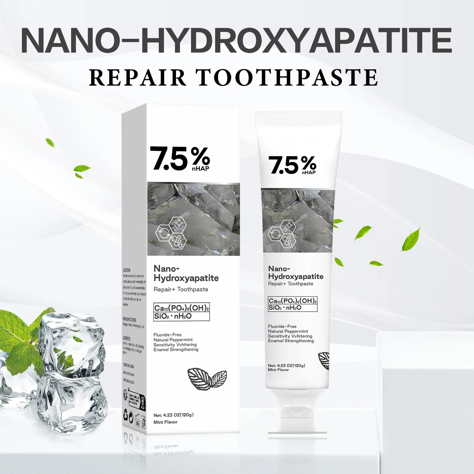 120g Nano Hydroxyapatite Toothpaste Remover Coffee/Tea Stain Improve Bad Breath Prevent Caries Fresh Breath Teeth Dental Care