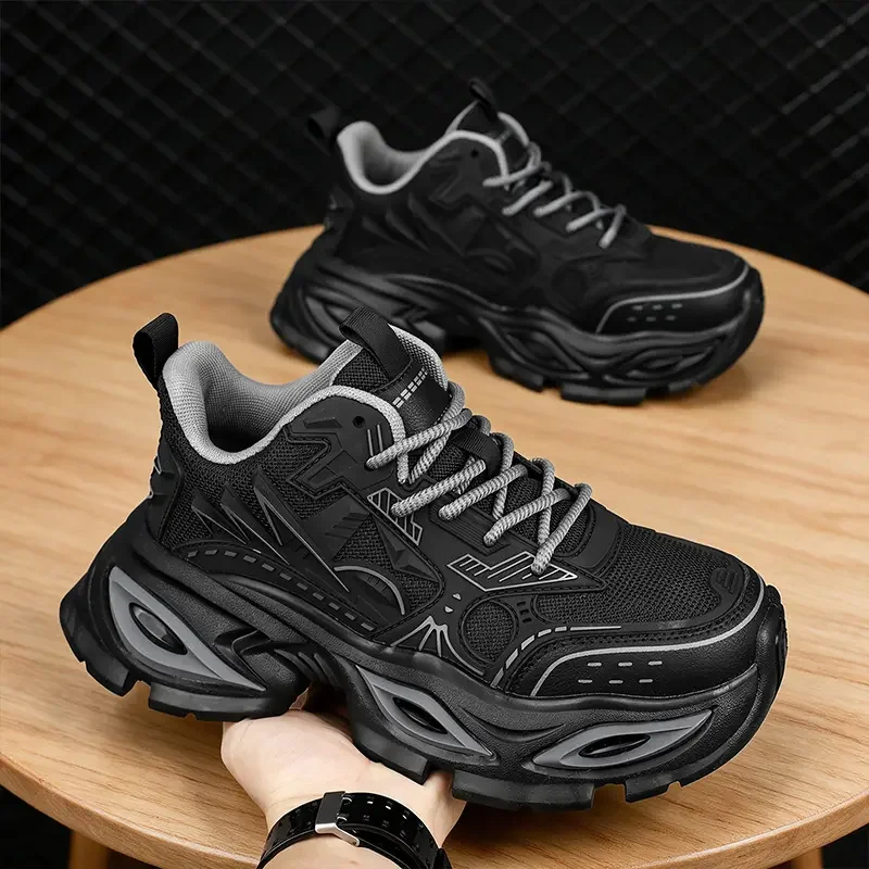 2026 new comfortable and fashionable casual mecha shoes autumn new men's shoes sports shoes trendy shoes dad shoes