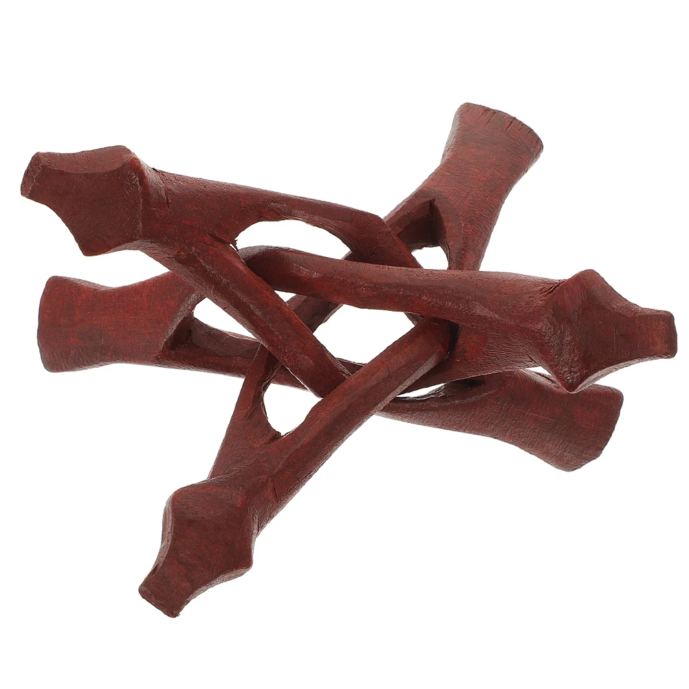 

Wooden Tripod Stand for Bowl Display Light Brown Color Home Decor Crystal Ball Rack Jewelry Dish Holder