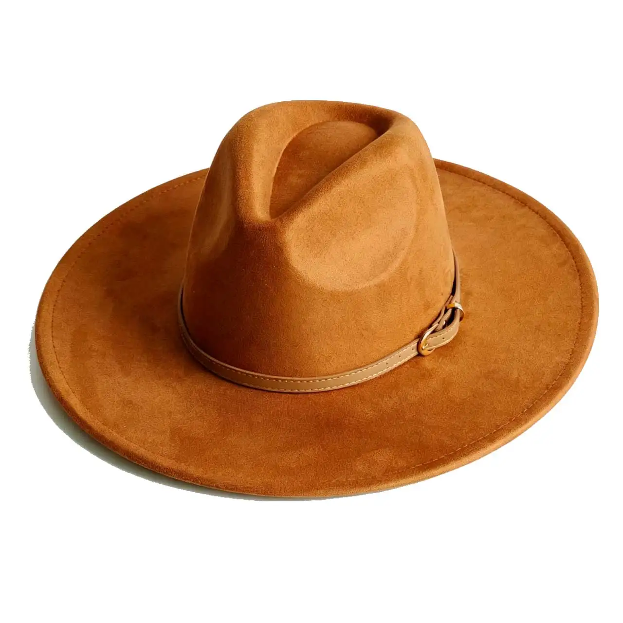 Vegan Suede hat Rancher Hats Blank Hats for Burning Multicolor teardrop shaped Top 9.5cm Brim Unisex Jazz Hat hats for woman