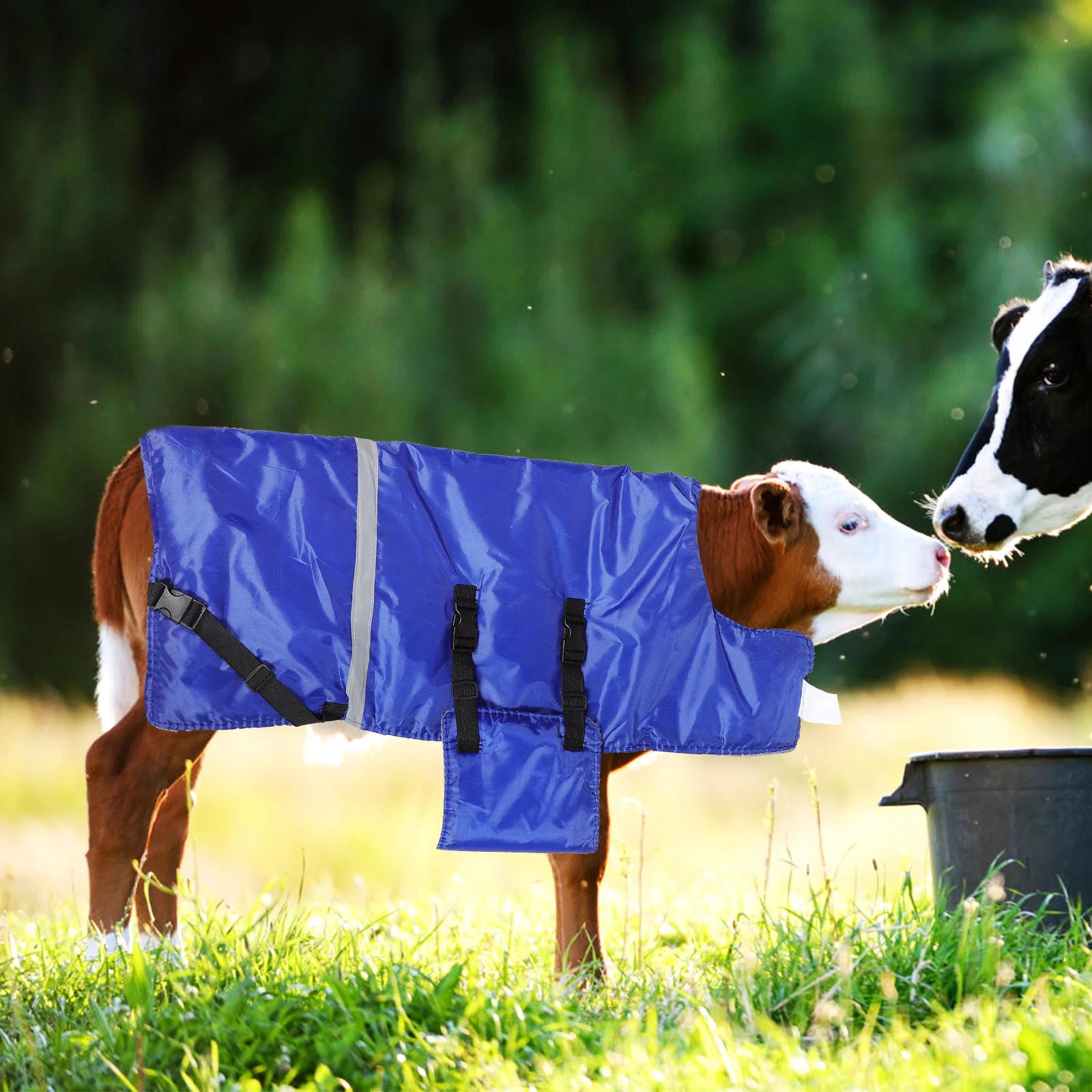 Cold Weather Vest Animal Pasture Supplies Blue Flannel Waterproof Coat