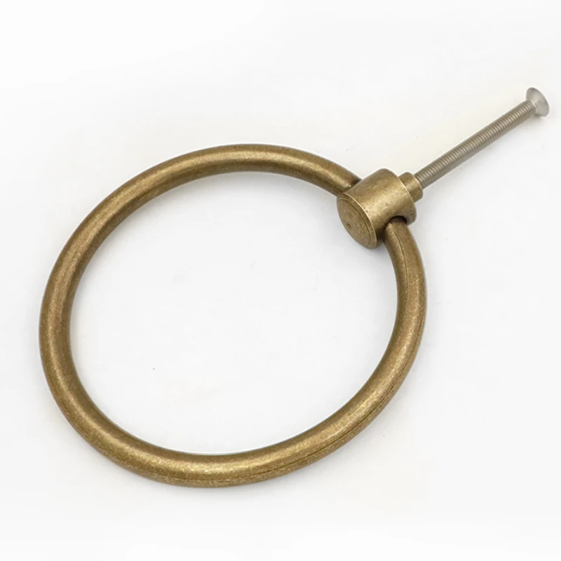 Wooden and Glass Door Knocker Antique Door Lock Brass Furniture Knobs Vitage Style Handles for Interior Doors Accessories