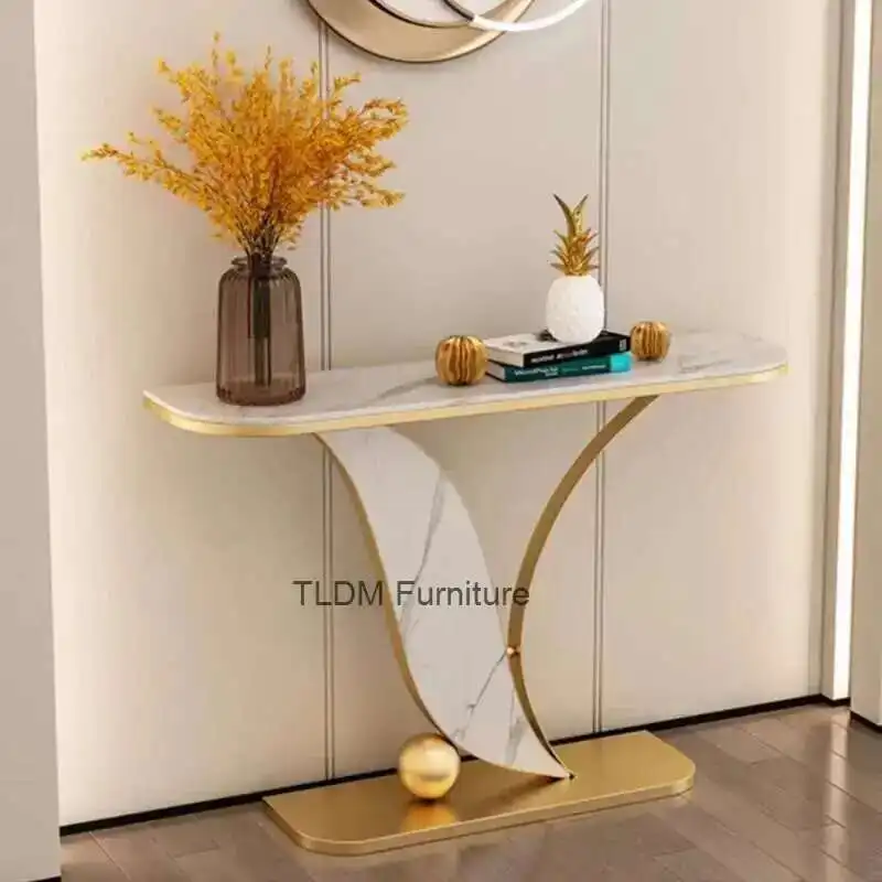 

Entrance Hall Beauty Console Table Vintage Luxury Modern Aesthetic Console Table Marble Glamour Tisch Wohnzimer Home Furniture