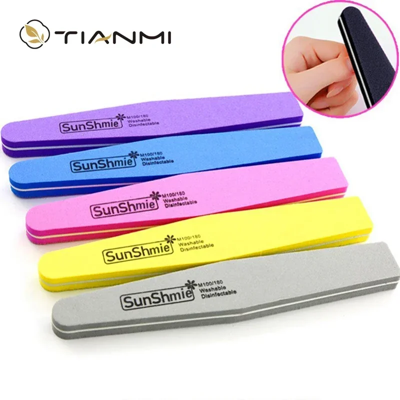 Double Side Sponge Nails files TIANMI 10pcs Professional Manicure Nail Files Sanding Sponge Nail Block Gel Nail Polish Tools