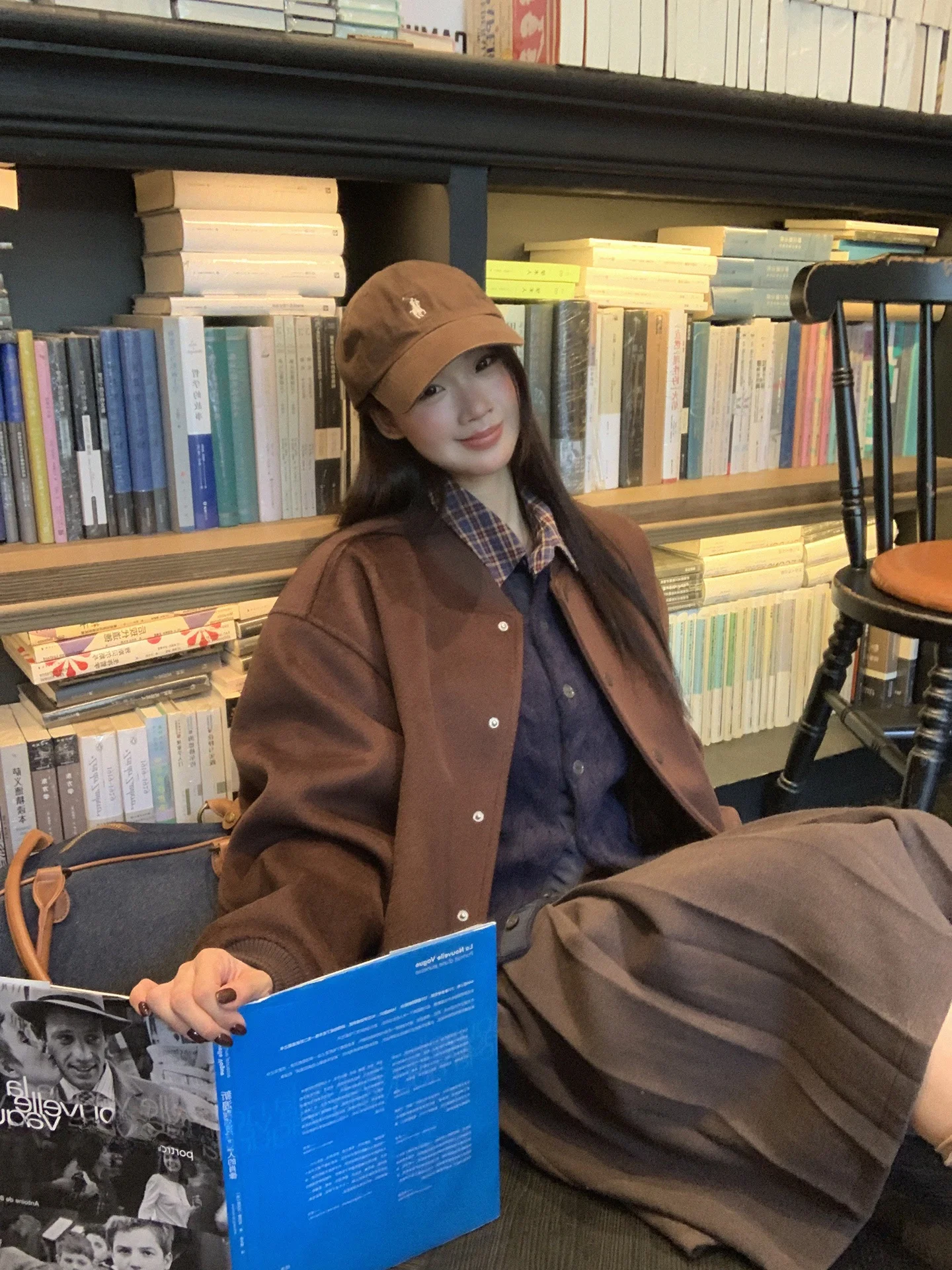 

Красная женская хлопковая куртка Red Celebri Club для осени и зимы, кофейного цвета, в корейском стиле, высококачественная, уникальная, для повседневной носки