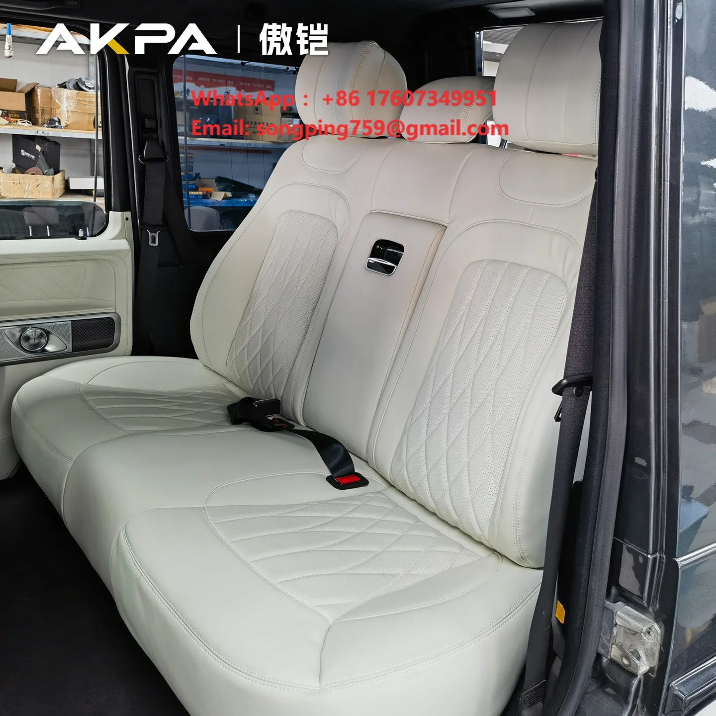 AKPA Integrated Sofa Bed for Mercedes Benz G-Class W464 W465 G500 G63 Adjustable Height Luxury Car Interior Color Customizable