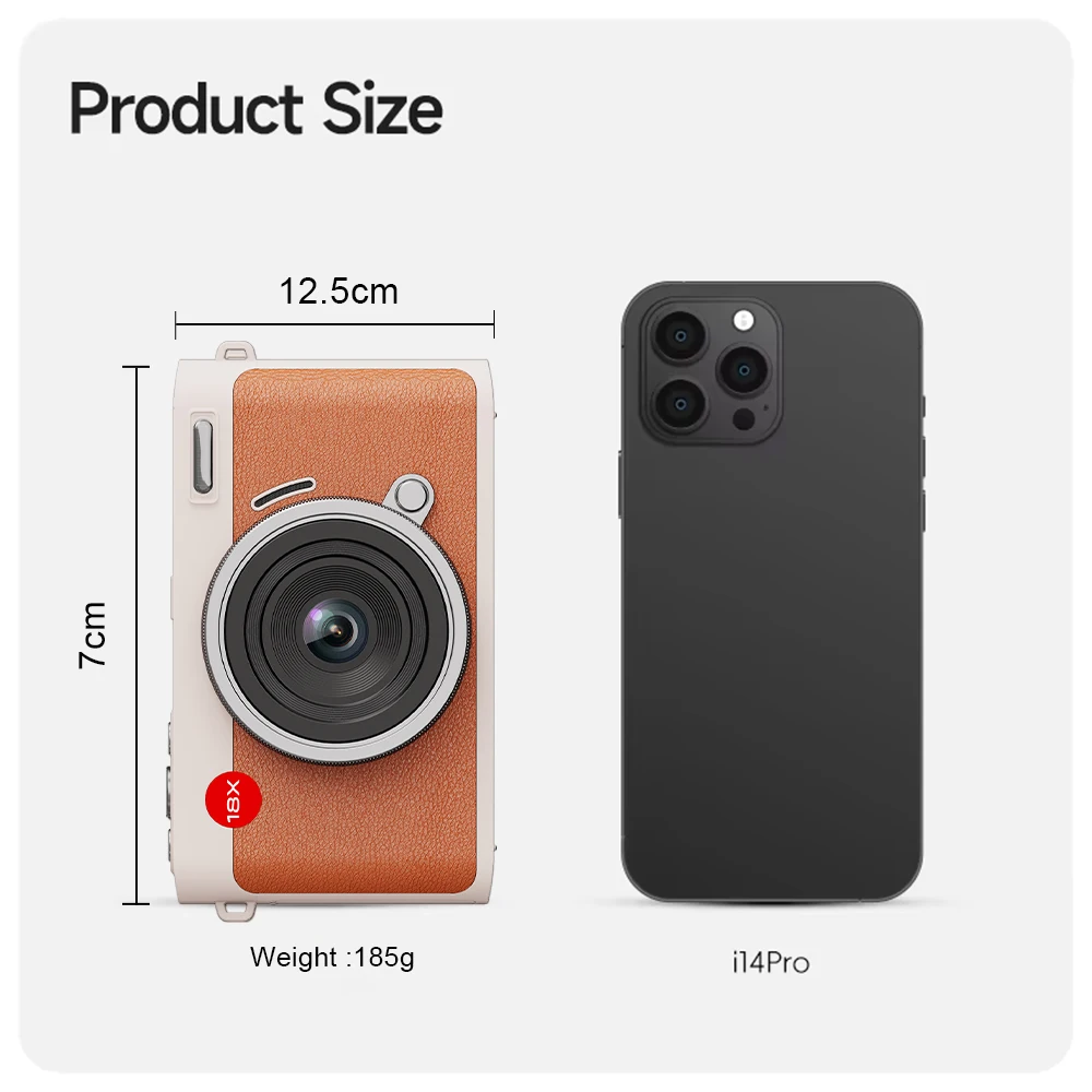 

STLF Digital 1200mAh 18x Zoom Lens 8M+5M Dual Lens with Audio and Video Playback Function for Vlogging Kids Party