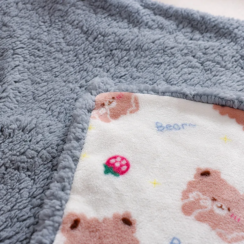 الكلب بطانية طبقة مزدوجة سميكة لحاف وسادة أفخم بطانية للحيوانات الأليفة أريكة سرير الكلب الحصير منتجات الحيوانات الأليفة المنزل السجاد ممسحة #2