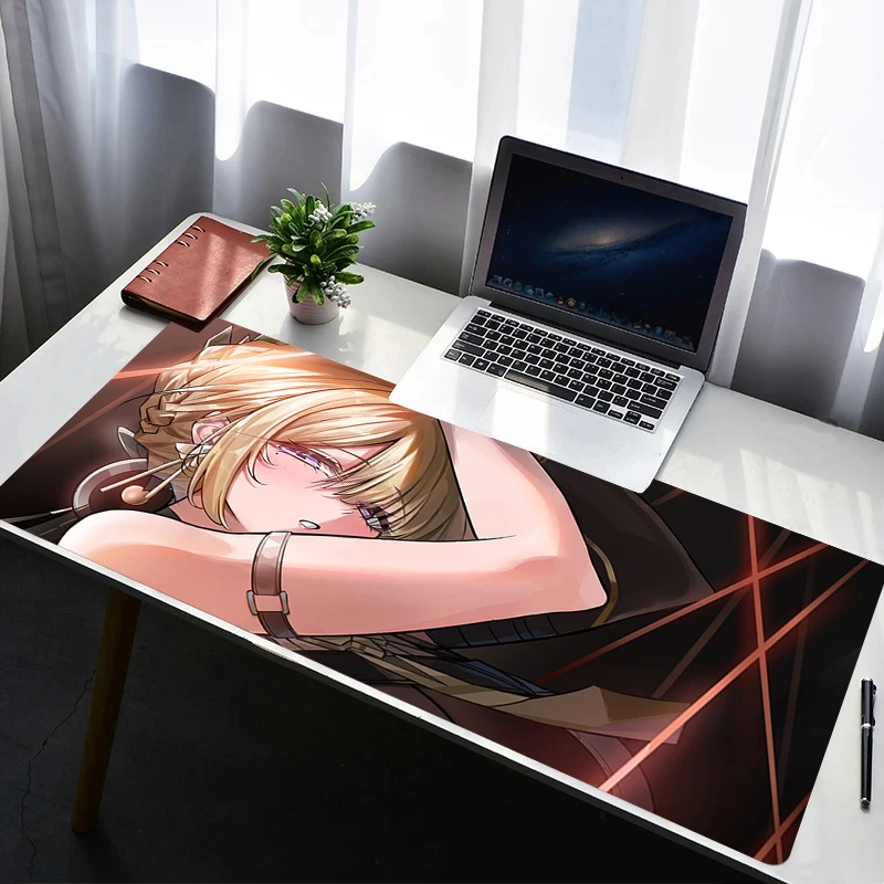 

Mouse Pad Laptop Rubber Zenless Zone Zero Evelyn Extended Desktop Mat Computer Gamer Mousepad PC Gaming Accessories Keyboard Pad