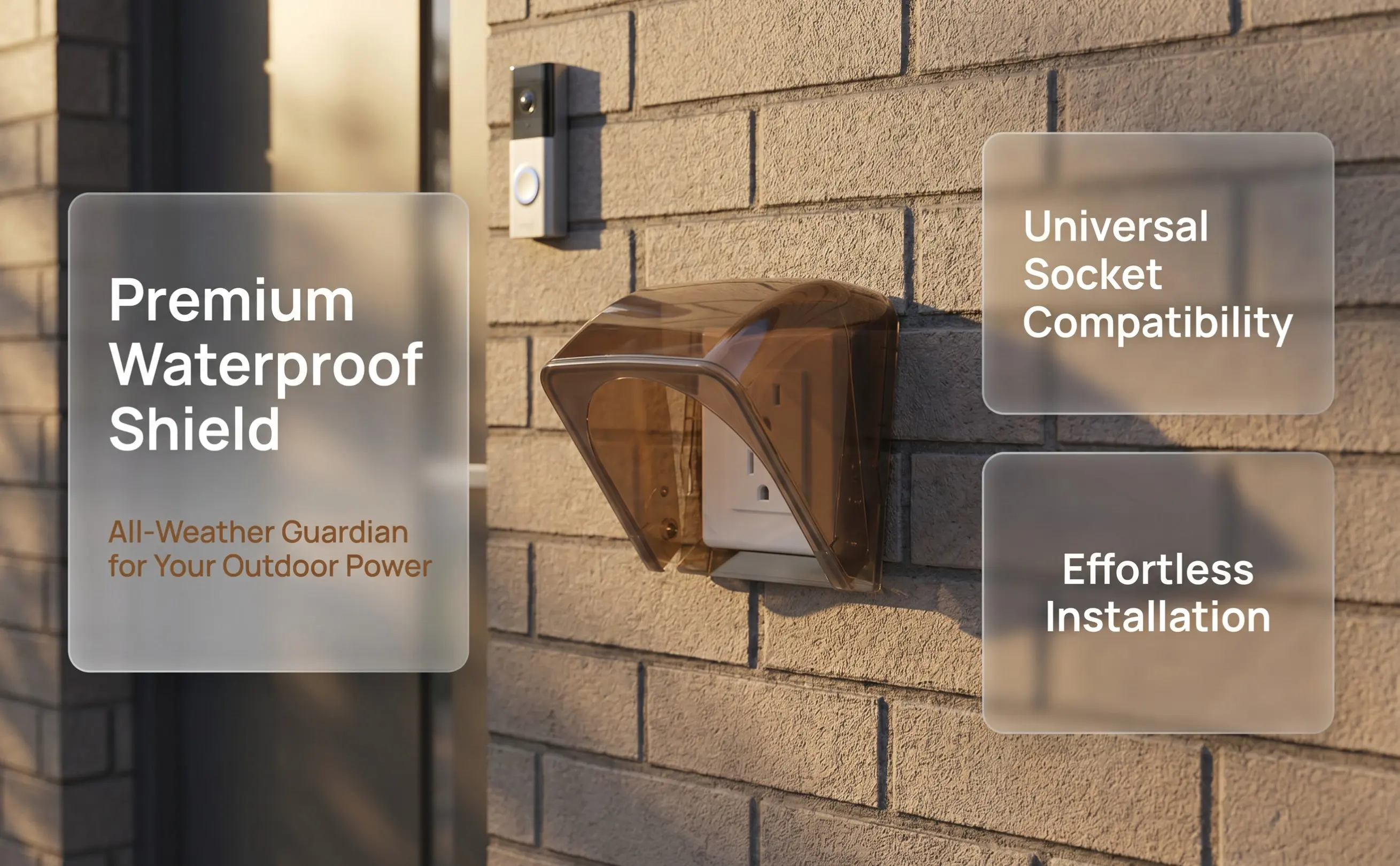 2Pcs Outdoor Waterproof Electrical Box Cover Universal Plastic Outlet Box Weatherproof Protector Waterproof Outlet Cover