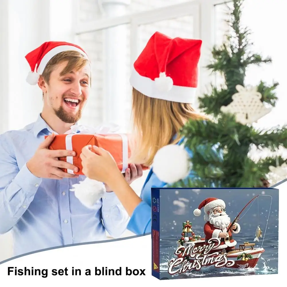 24/26Pcs/Set Christmas Fishing Lure Advent Calendar Artificial Soft Hard Bait Countdown Calendar Blind Box Christmas Gift