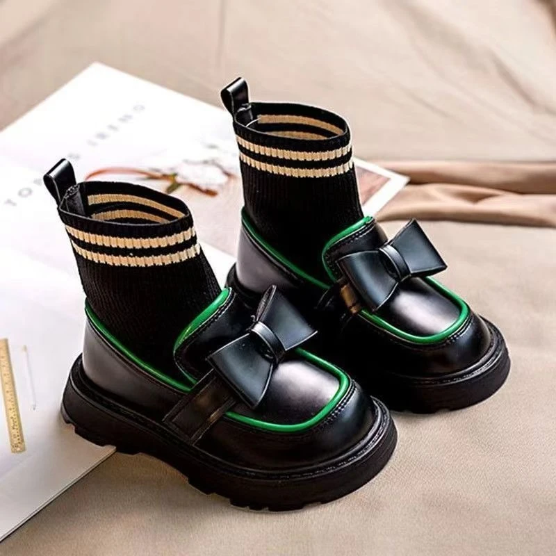 Girls Warm Furry Ankle Boots 2026 Spring Autumn Versatile Soft Sole Slip on Shoes Fashion Kids Cozy Footwear
