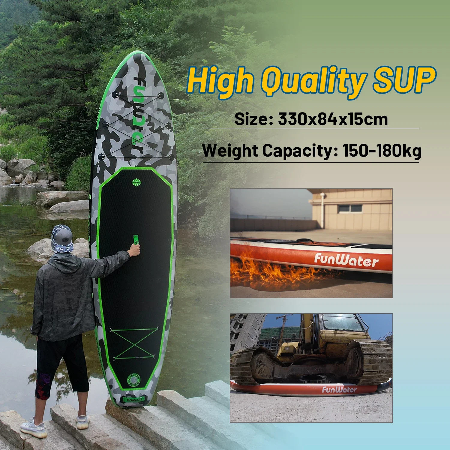 Eu Dropshipping Oem 11'6 "Sup Koi Opblaasbare Sup Board Watersport Paddleboard Sub Board Sapboard Paddle Board