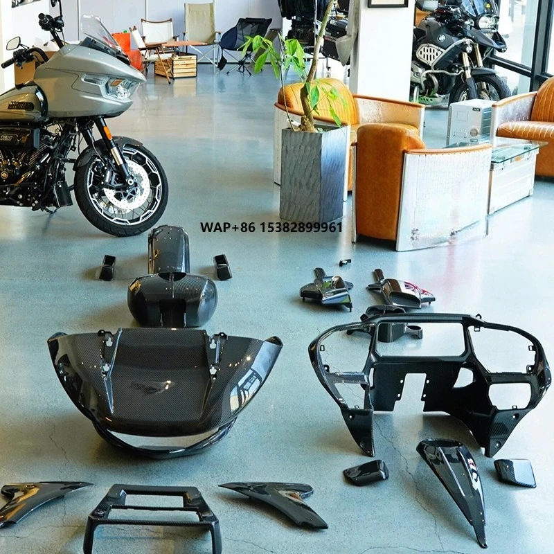 

Customizable Motorcycle 3K Real Carbon Fiber Front Upper Fairing & Nose Plate Industrial Accessories for CVO