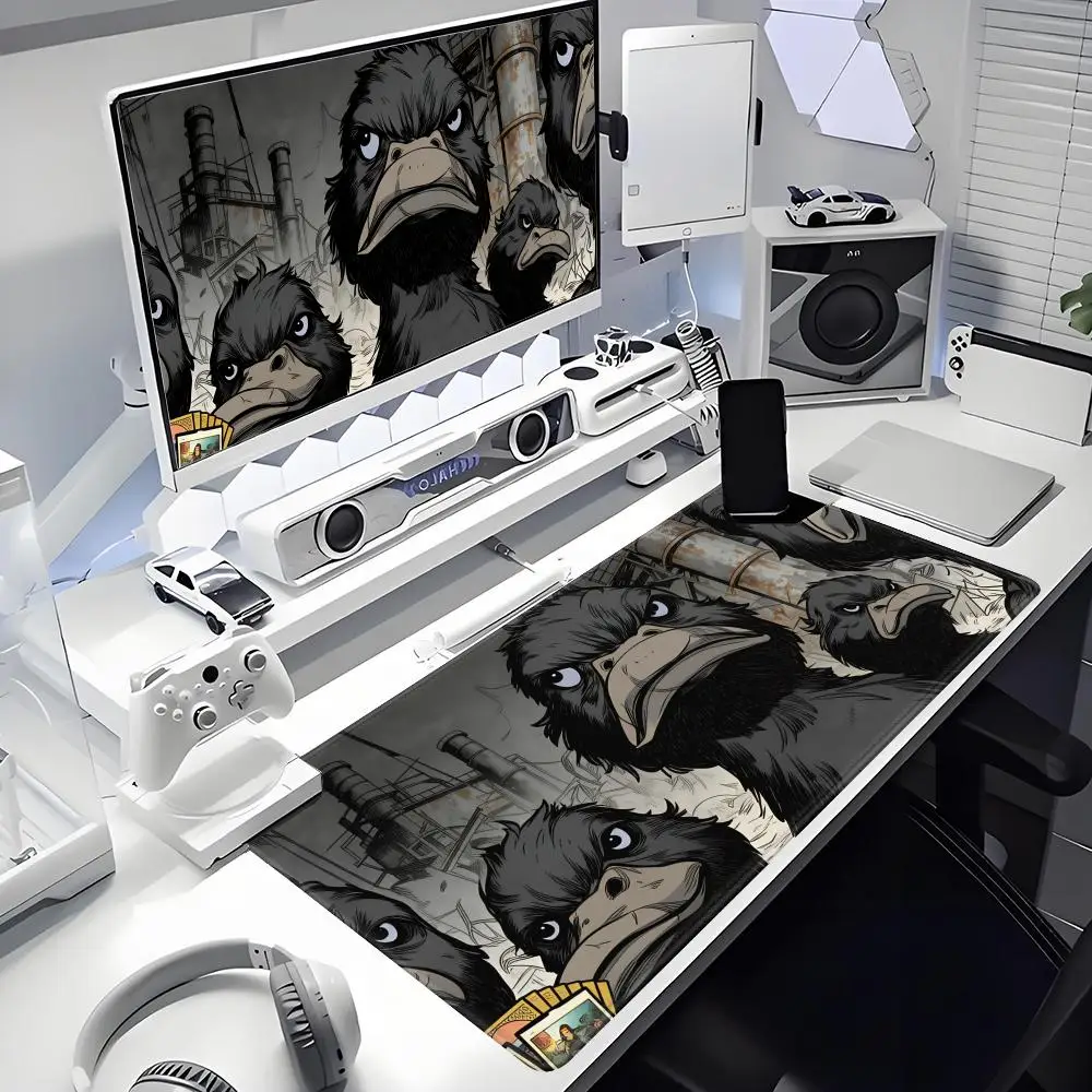 

HYBXAXC Angry Duck Doodle Fun Raccoon Design MTG Playmat Magic Card Battle Mat Non-Slip Stitched Edge magic mtg Tabletop playmat