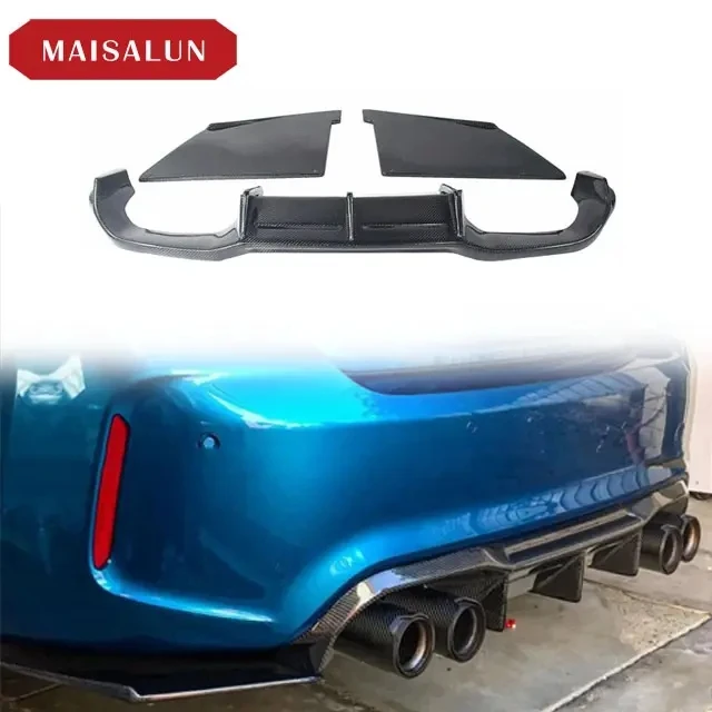 Hot-sale  car Accessories MTC Style Rear Bumper Diffuser For BMW 2 Series F22 F87 M2 2016-ON Carbon Fiber rear diffuser lip