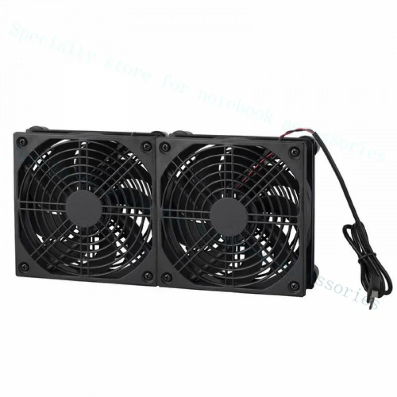 

Бесшумный USB-кулер A+ с двумя вентиляторами 12 см, 1200 об/мин, для охлаждения роутера, модема, ТВ-приставки, настольная подставка
