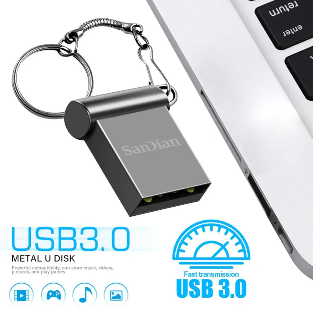 Clé USB 3.0 haute vitesse pour téléphone portable et ordinateur, clé USB en métal, interface Type-C, utilisation touristique, 512 Go, 1 To, 2 To