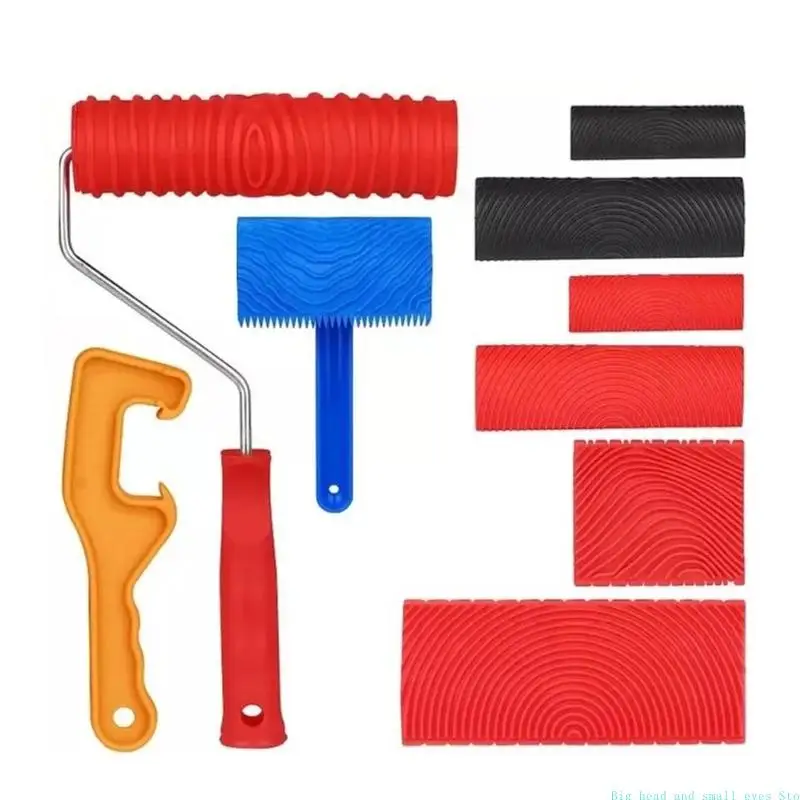 

581c реалистичный изделия из искусственной древесины Текстурной роликовой инструмент для настенной мебели и отделки DIY с