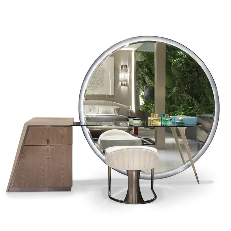 Light Luxury Modern Creative Makeup Mirror Bedroom Makeup Table Customization