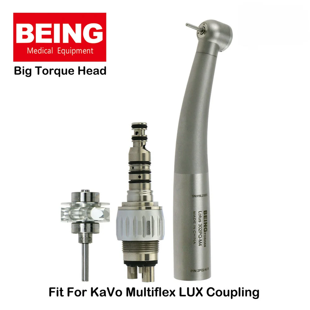 

BEING Dental High Speed Turbine Handpiece 4Holes Fit Kavo Multiflex LUX Coupling 302PQ-K-Ti