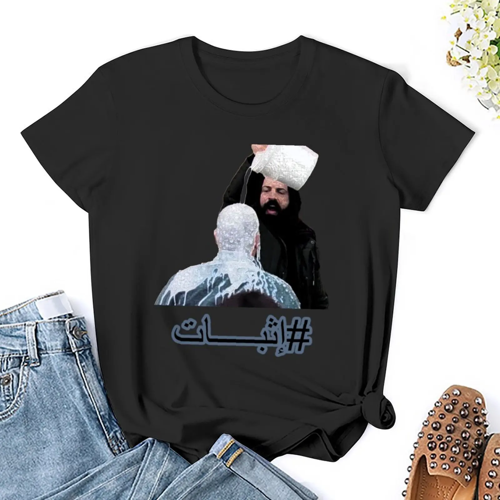 ?????? ??? ??? ????? ????? stickers T-Shirt cute clothes funny anime clothes tops plus size t shirts for Women loose fit