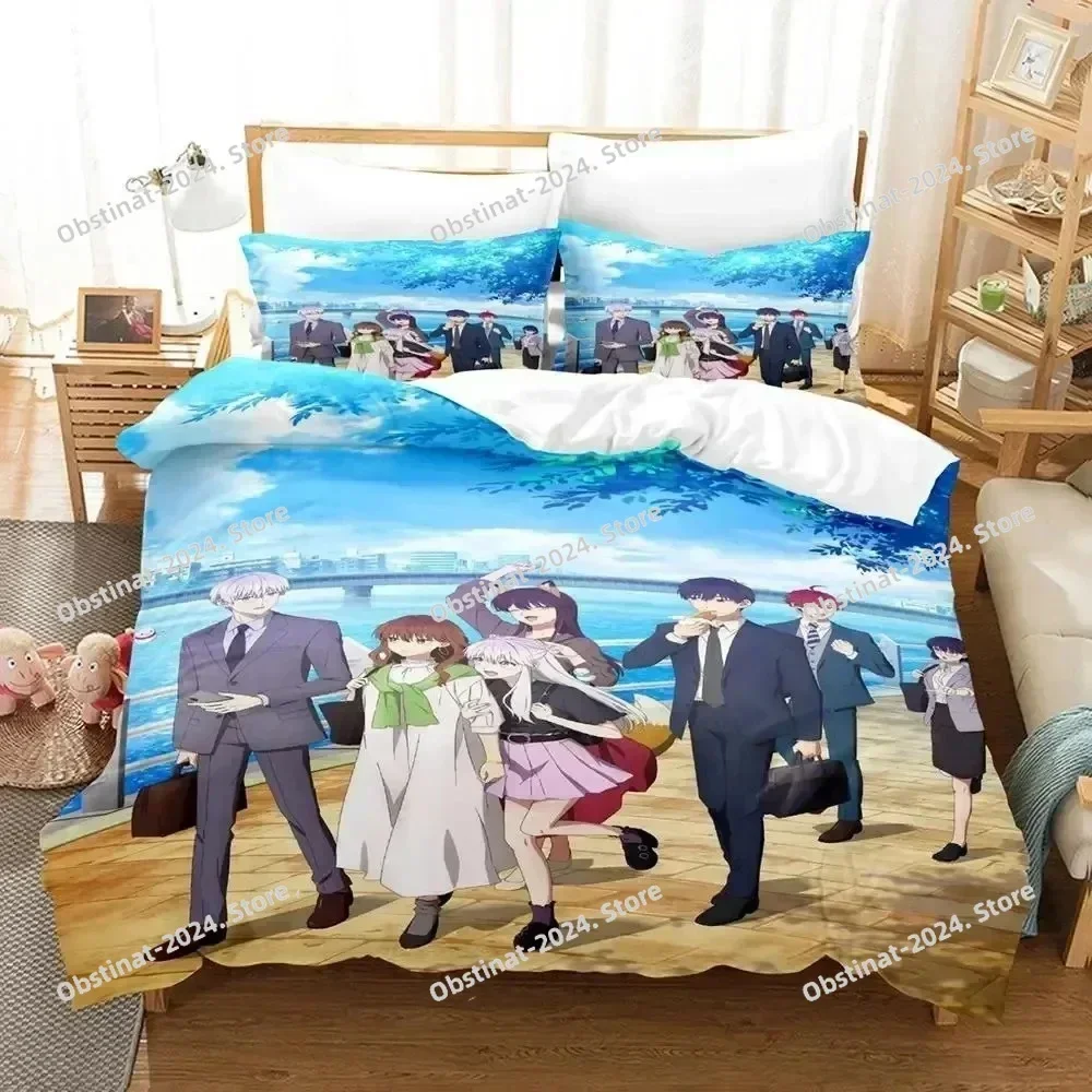 Anime The Ice Guy His Cool Female Colleague Bedding Set Printed Comforter Duvet Cover Pillow Case 3 Pieces Sets Kids Adult Size
