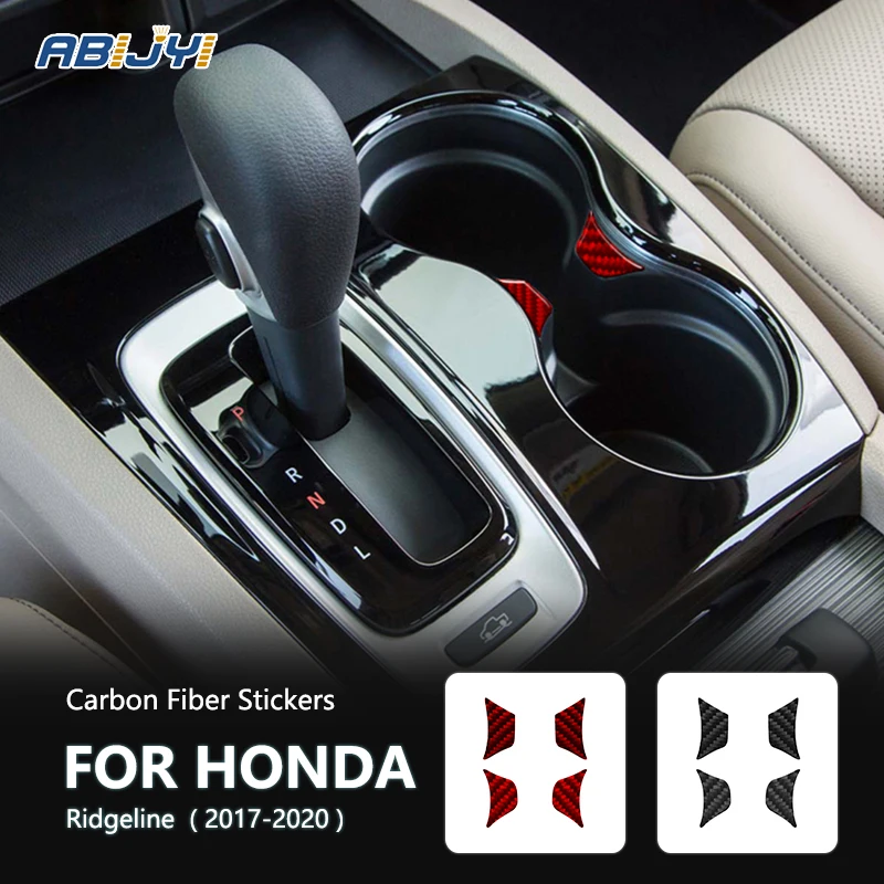 

Carbon Fiber Front Water Cup Holder Inner Frame Stickers Decorative For Honda Ridgeline 2017-2020 Car Interior Accessories