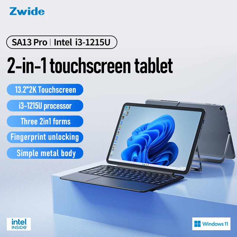 Zwide SA13Pro 2-in-1 Tablet 13.2-inch 12th Generation Core i3-1215U Business Office Student Lightweight