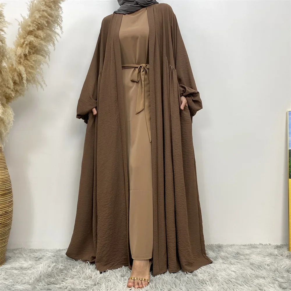 

Plain Abaya Muslim Long Dress Women Ramadan Eid Islamic Clothing Prayer Open Abaya Loose Hijab Robe Dubai Turkish Modesty Kaftan