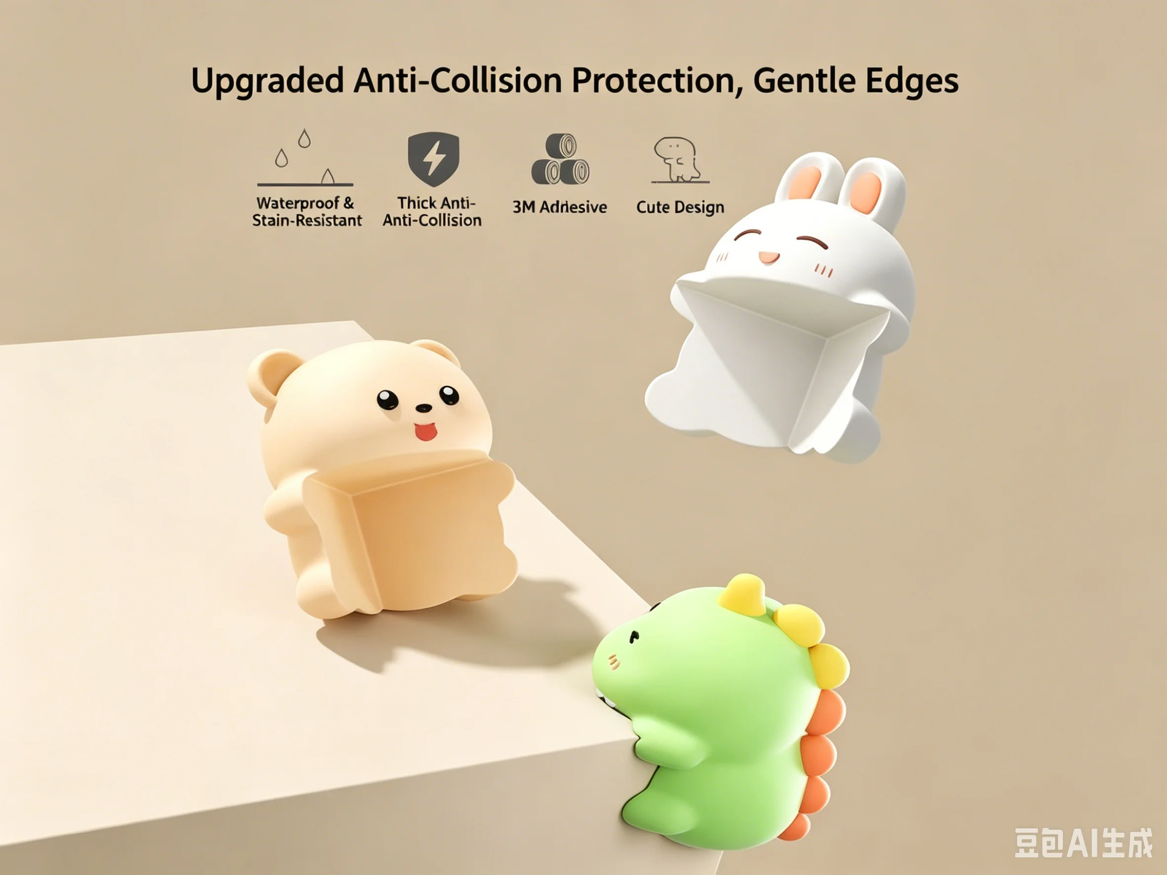 

Cartoon Anti-bump Corner Cushion Infant Home Furniture Right Angle Protection Sticker