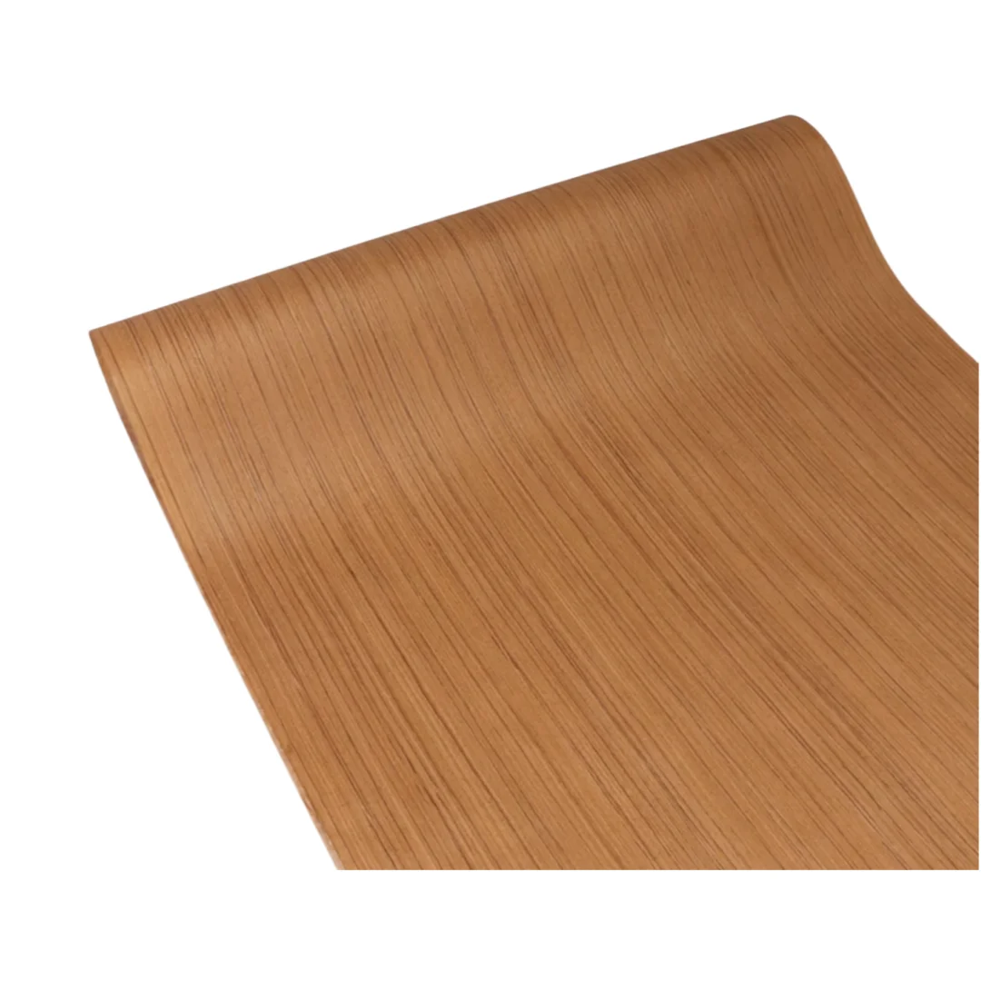 Length:2.5meter Width:580mm Thick :0.25mm Teak Textured Technology Wood Veneer Sheets for Furniture Home Audio Instrument Décor