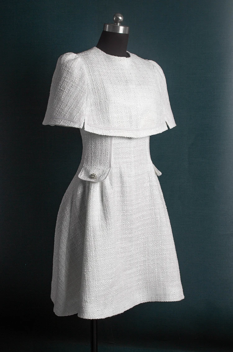 Vestido negro de capa pequeña fragante, elegante vestido negro, traje de clase alta, falda de primavera